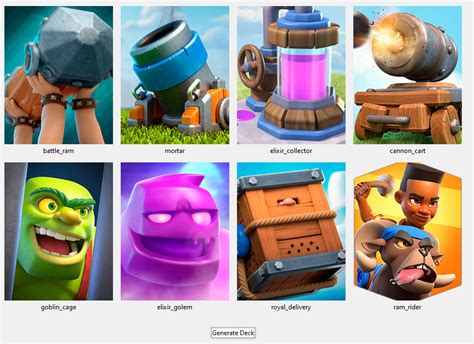 deck builder clash royale|clash royale random deck generator.